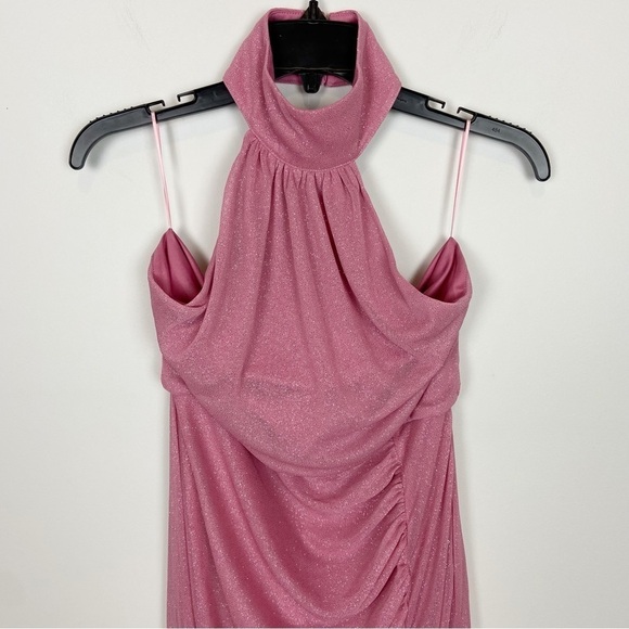 Superdown Bea Halter Maxi Dress in Pink Size L - Picture 3 of 11